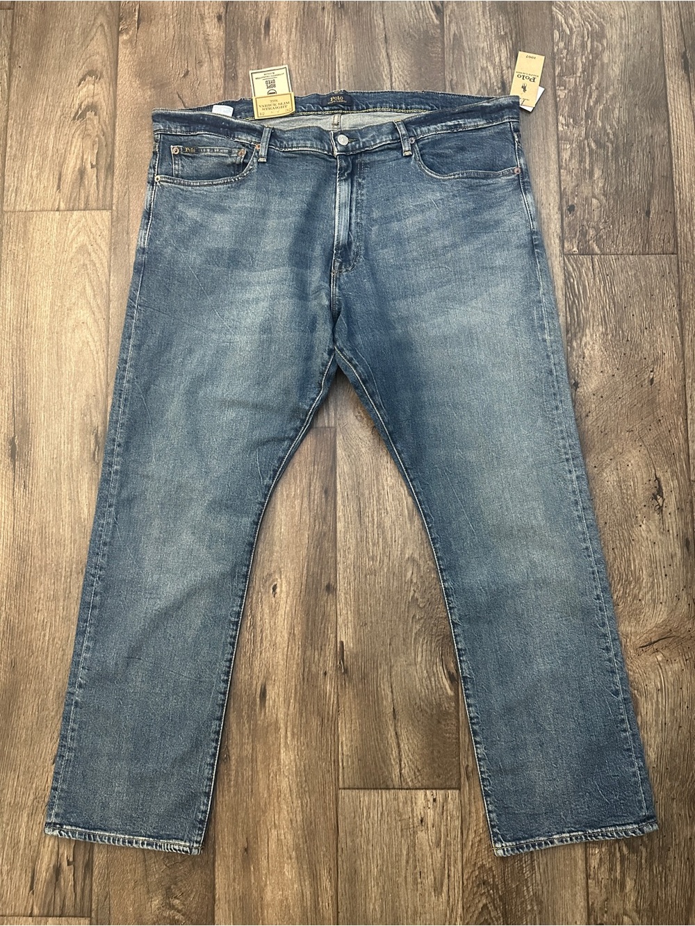Polo Ralph Lauren The Varick Slim Straight Jeans Mens Size 42x32 Blue Denim